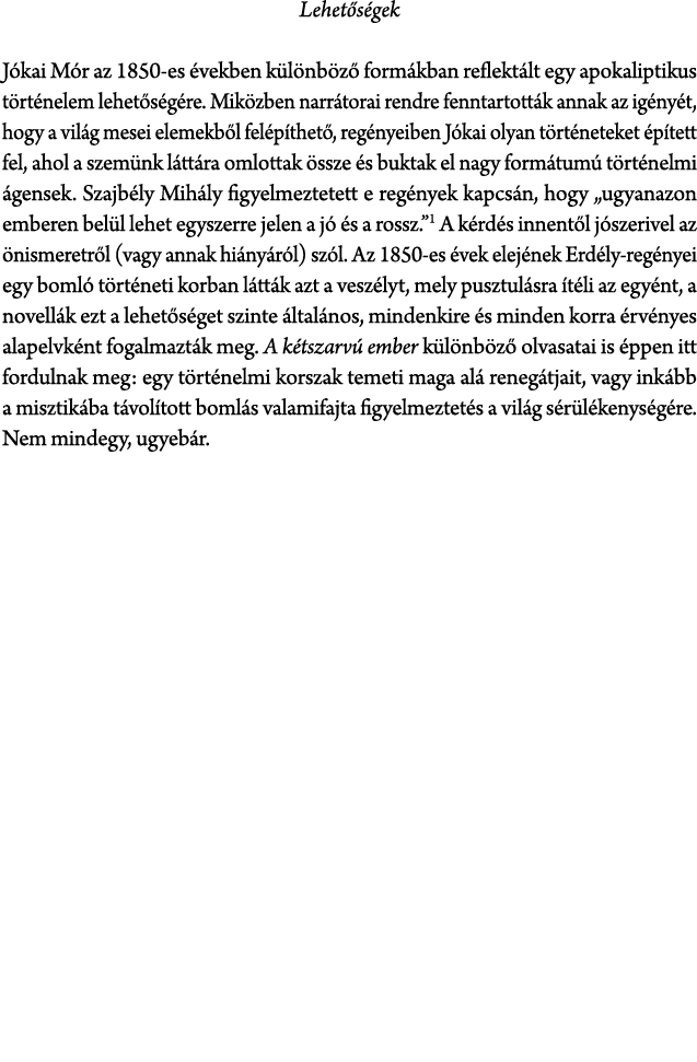 Lehet s gek J kai M r az 1850 es vekben k l nb z  form kban reflekt lt egy apokaliptikus t rt nelem lehet s g re. Mi...