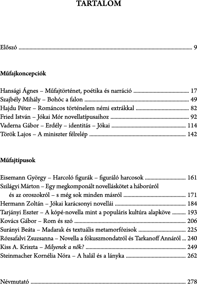 Tartalom El sz ........................................................................................................